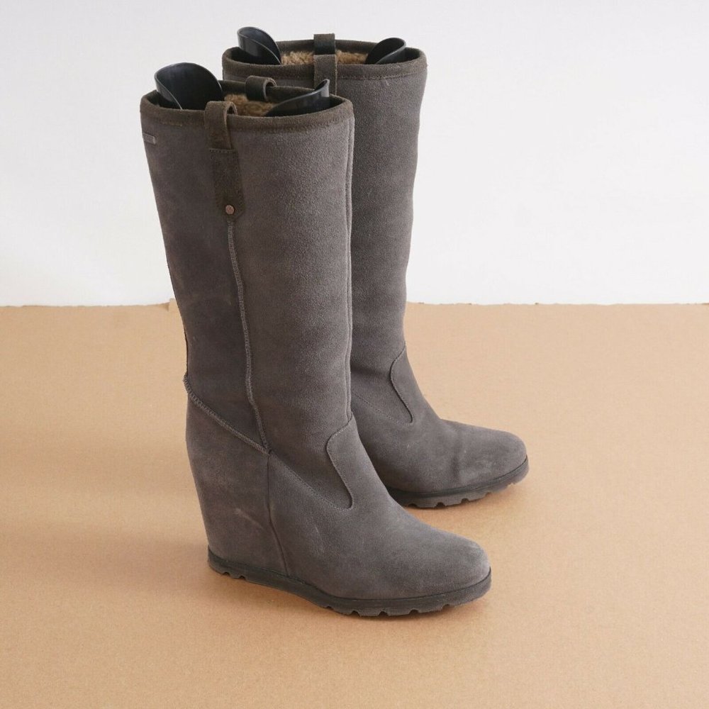 UGG Womens Soleil Wedge Tall Boots Size 9 Grey